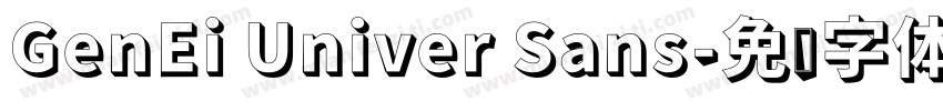 GenEi Univer Sans字体转换